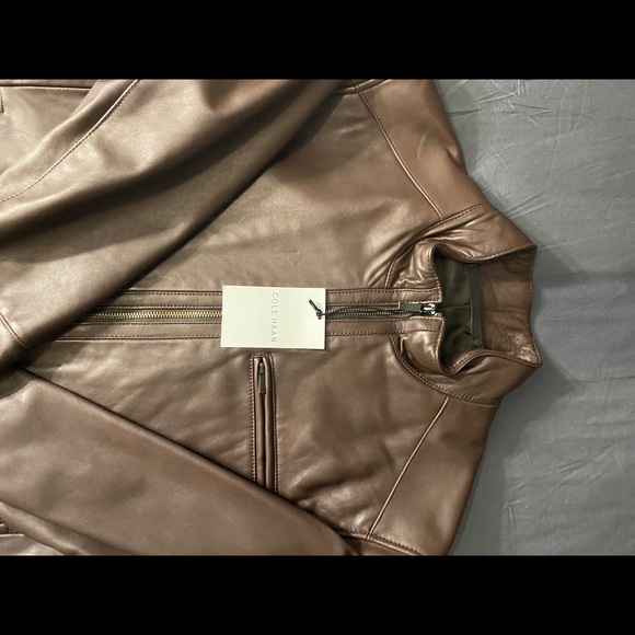 Cole Haan mens leather jacket